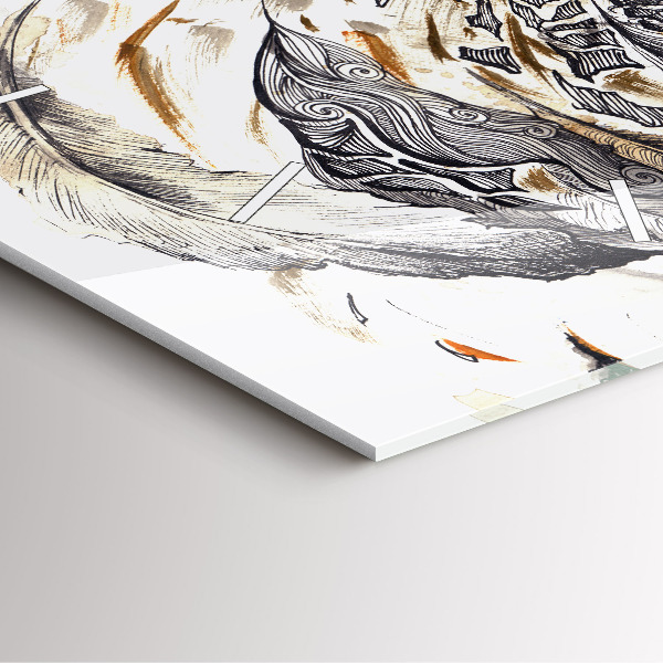 Szögletes fali üvegóra Bagoly a bölcsesség szimbóluma