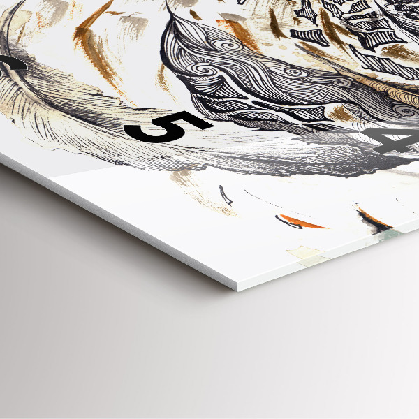 Szögletes fali üvegóra Bagoly a bölcsesség szimbóluma