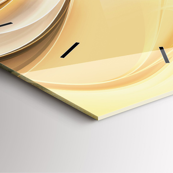 Szögletes fali üvegóra Absztrakciós hullámok