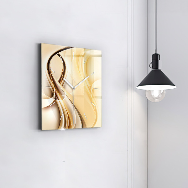 Szögletes fali üvegóra Absztrakciós hullámok