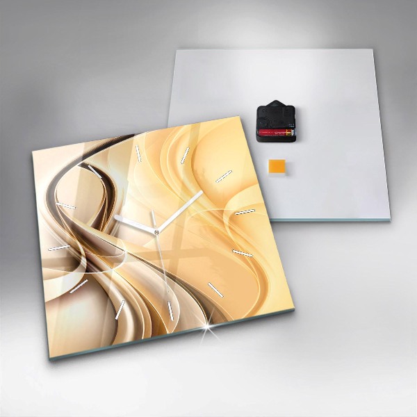 Szögletes fali üvegóra Absztrakciós hullámok