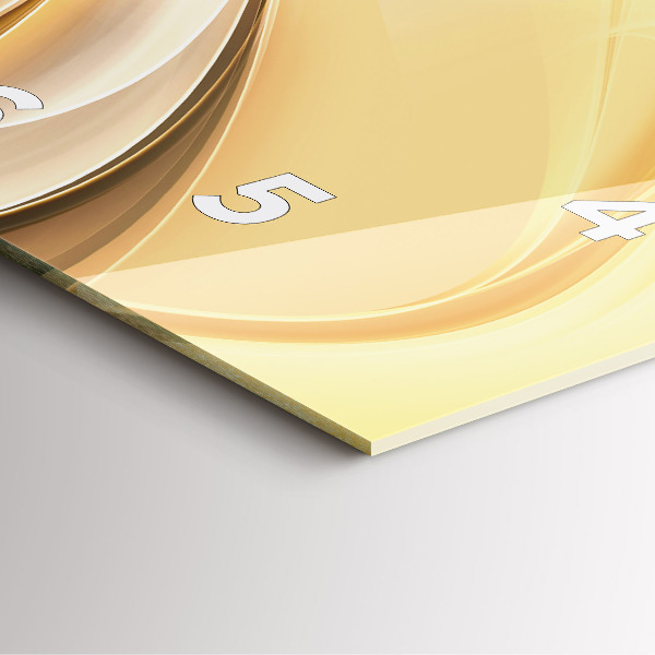 Szögletes fali üvegóra Absztrakciós hullámok