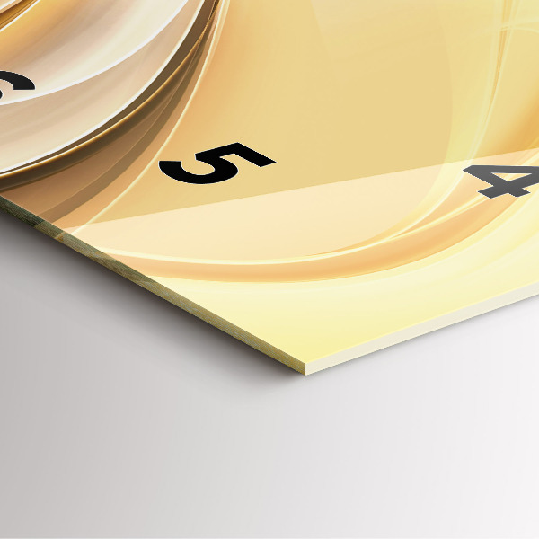 Szögletes fali üvegóra Absztrakciós hullámok