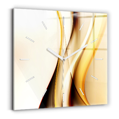 Szögletes fali üvegóra Absztrakt hullám