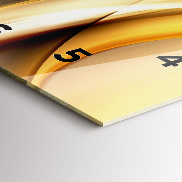 Szögletes fali üvegóra Absztrakt hullám