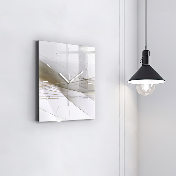 Szögletes fali üvegóra Fényes absztrakció