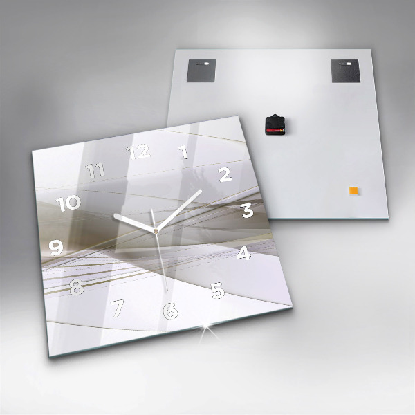 Szögletes fali üvegóra Fényes absztrakció