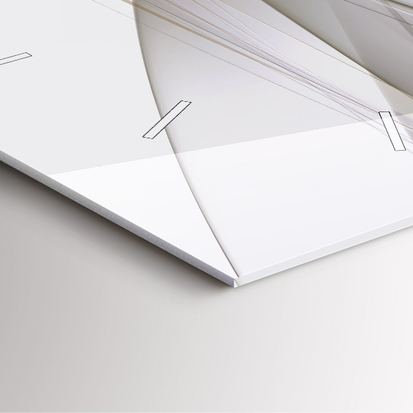 Szögletes fali üvegóra Fényes absztrakció