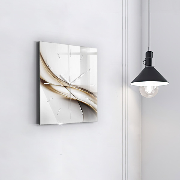 Szögletes fali üvegóra Absztrakt vonalak