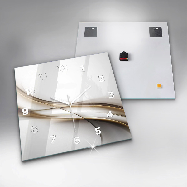 Szögletes fali üvegóra Absztrakt vonalak