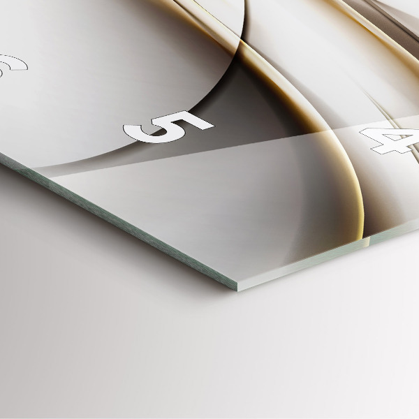 Szögletes fali üvegóra Absztrakt vonalak