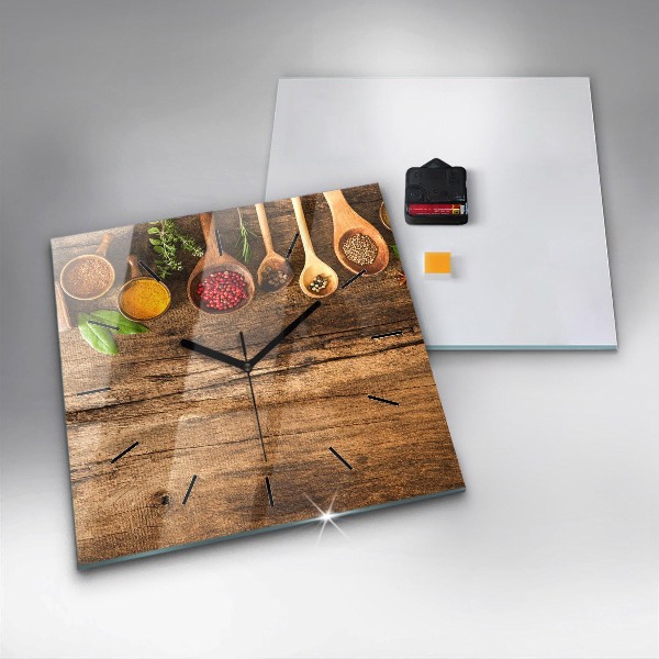 Szögletes fali üvegóra Kanál fűszerek