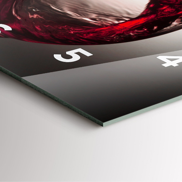 Szögletes fali üvegóra Pohár bor