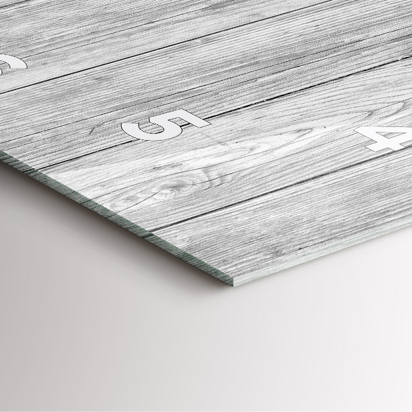 Szögletes fali üvegóra Fa panelek