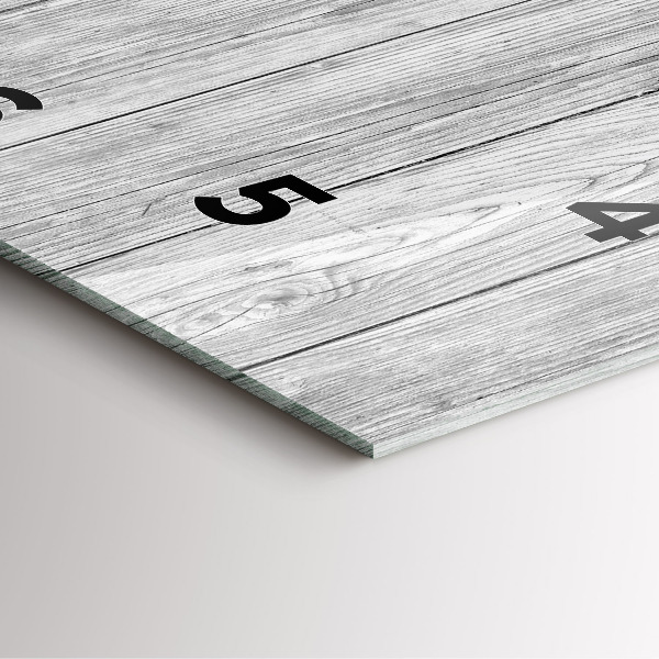 Szögletes fali üvegóra Fa panelek