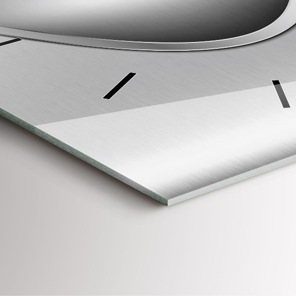 Szögletes fali üvegóra Szürke fém absztrakció