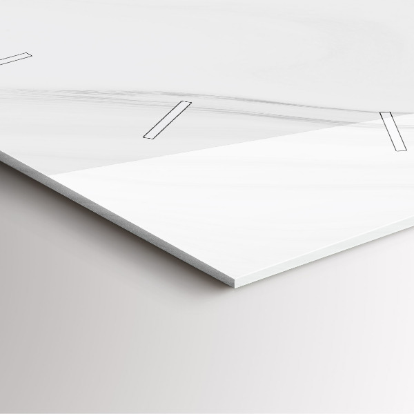 Szögletes fali üvegóra Dekoratív márvány