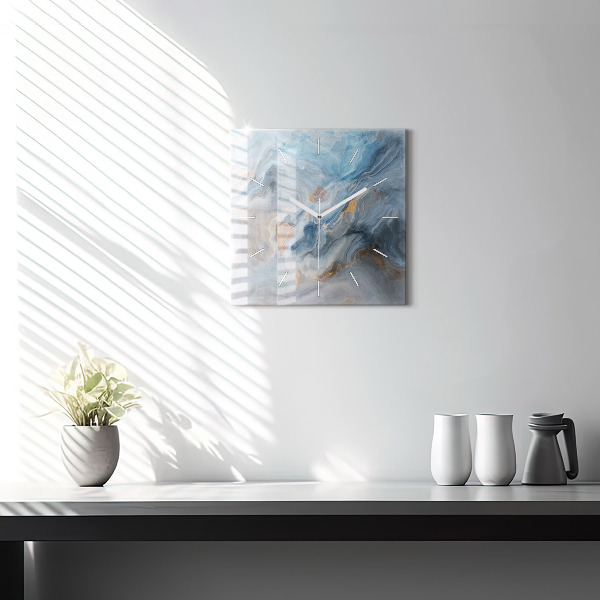 Szögletes fali üvegóra Márvány minta