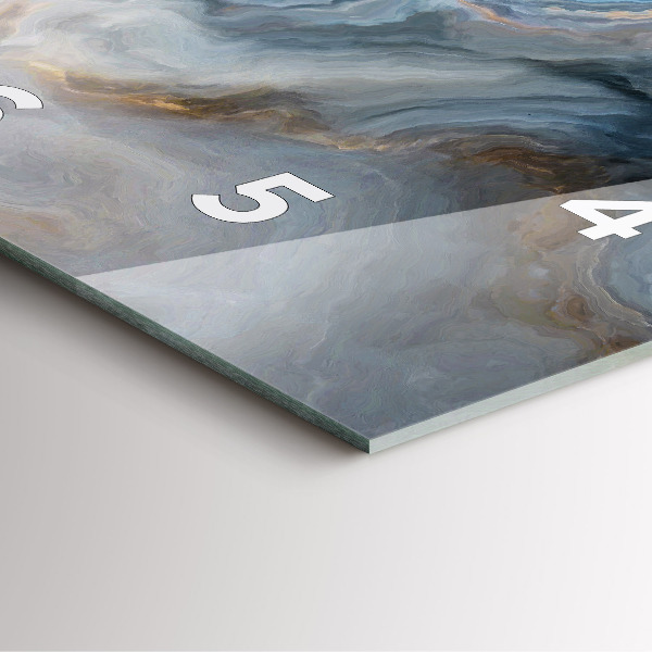 Szögletes fali üvegóra Márvány minta