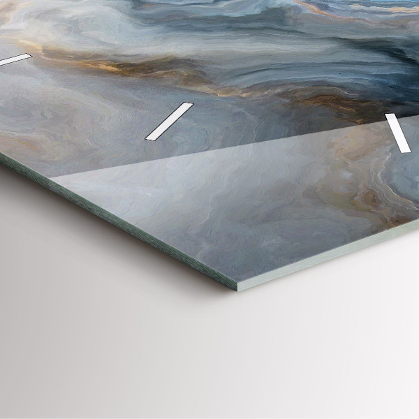 Szögletes fali üvegóra Márvány minta