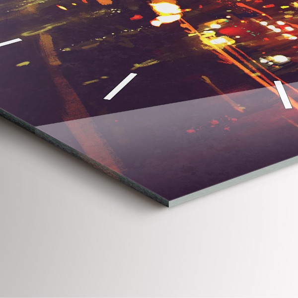 Szögletes fali üvegóra Festett város