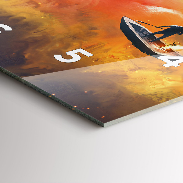 Szögletes fali üvegóra Absztrakt festészet