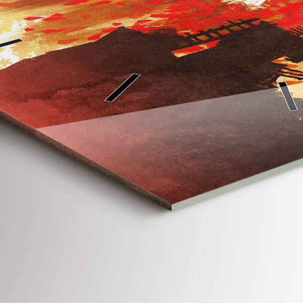 Szögletes fali üvegóra Menyasszony ősszel