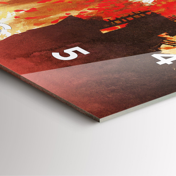 Szögletes fali üvegóra Menyasszony ősszel