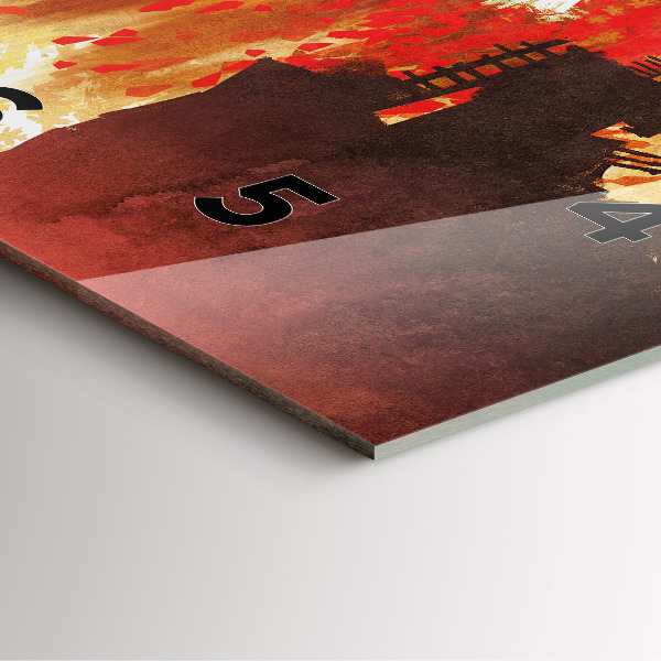 Szögletes fali üvegóra Menyasszony ősszel