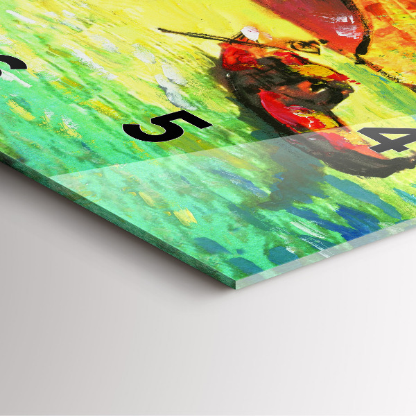 Szögletes fali üvegóra Velence Rialto híd