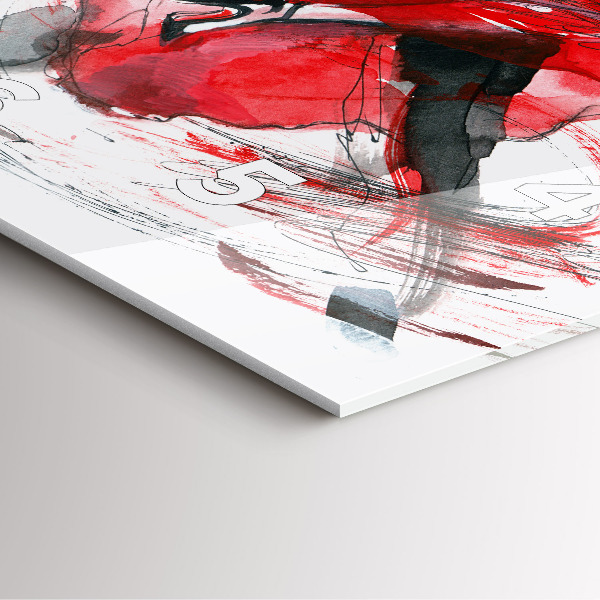 Szögletes fali üvegóra Táncoló pár