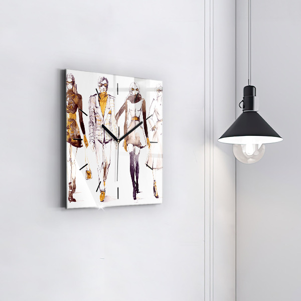 Szögletes fali üvegóra Nő és férfi