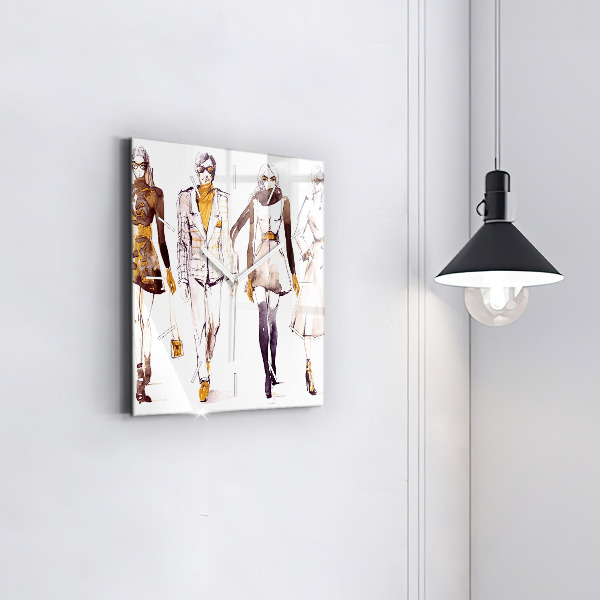 Szögletes fali üvegóra Nő és férfi