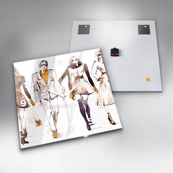 Szögletes fali üvegóra Nő és férfi