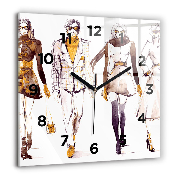 Szögletes fali üvegóra Nő és férfi