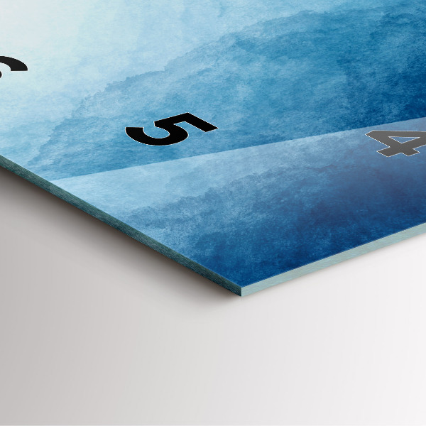 Szögletes fali üvegóra Absztrakciós víz