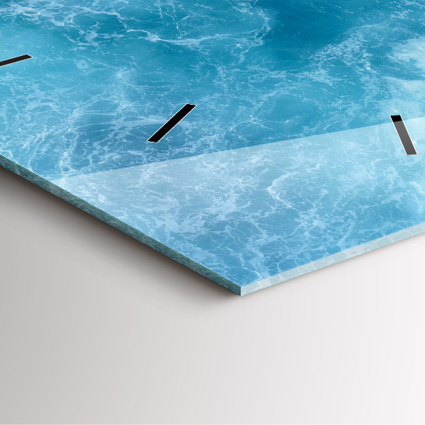 Szögletes fali üvegóra Tengervíz