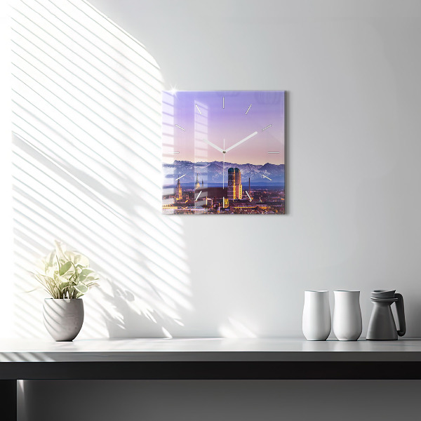 Szögletes fali üvegóra Német Alpok München