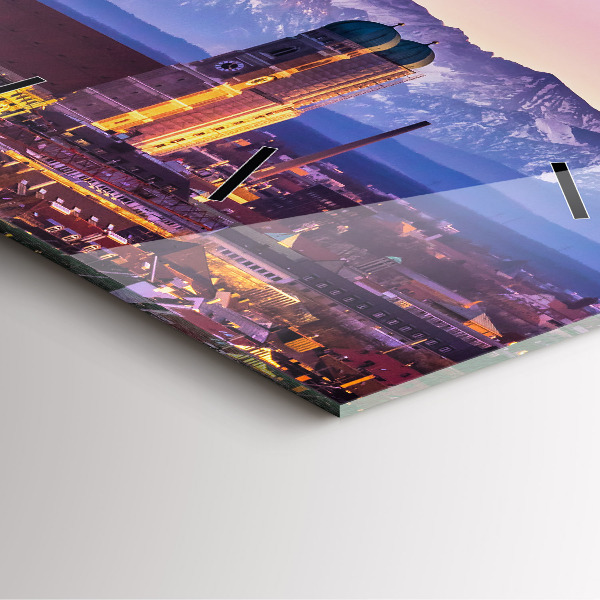 Szögletes fali üvegóra Német Alpok München