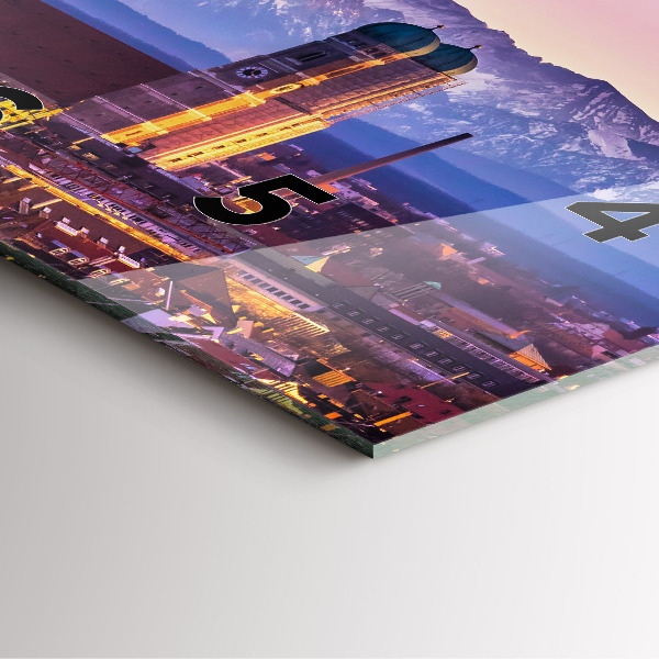 Szögletes fali üvegóra Német Alpok München