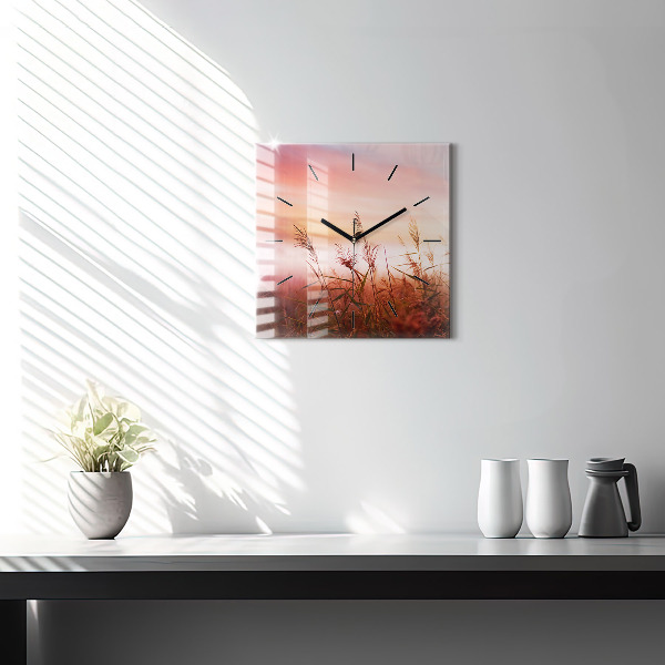 Szögletes fali üvegóra Ködös reggel