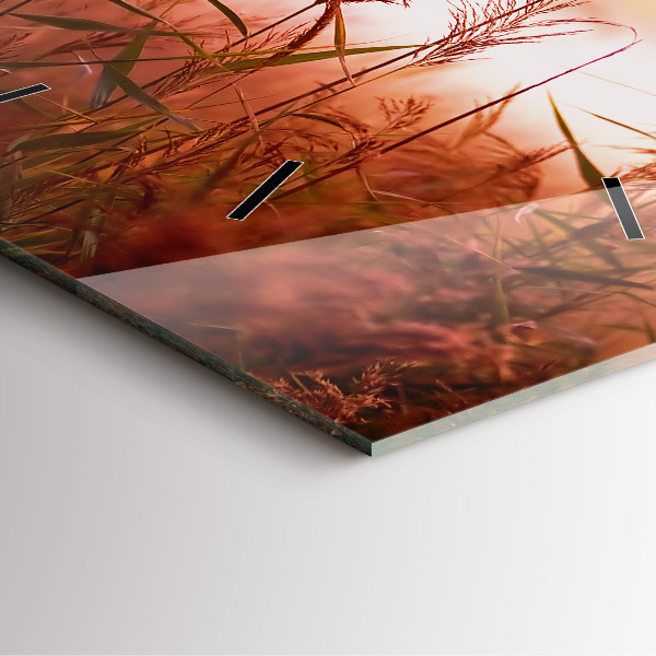 Szögletes fali üvegóra Ködös reggel