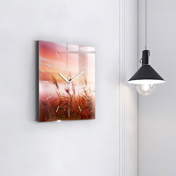 Szögletes fali üvegóra Ködös reggel