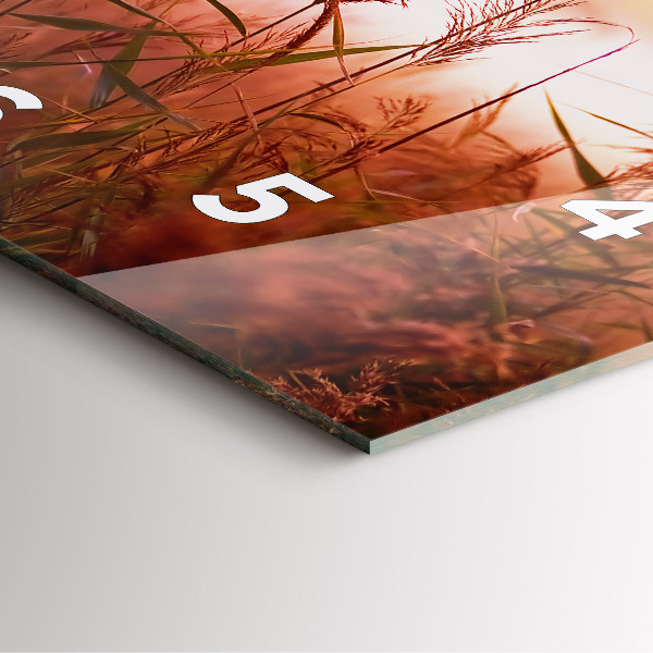 Szögletes fali üvegóra Ködös reggel