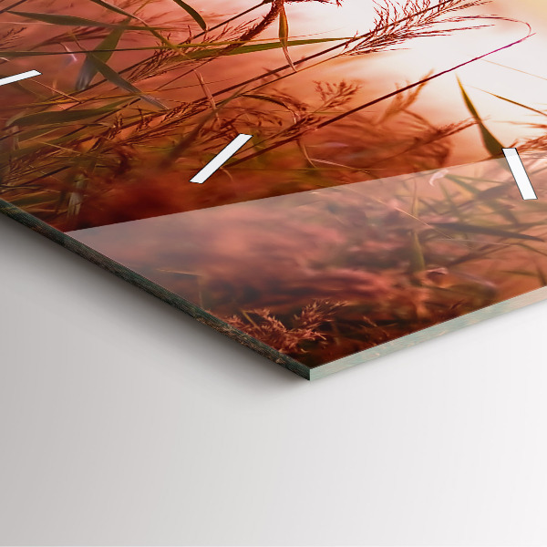 Szögletes fali üvegóra Ködös reggel