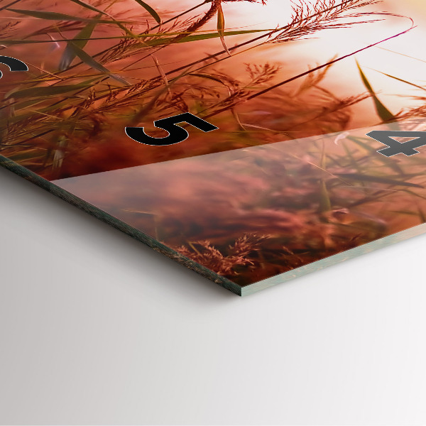 Szögletes fali üvegóra Ködös reggel