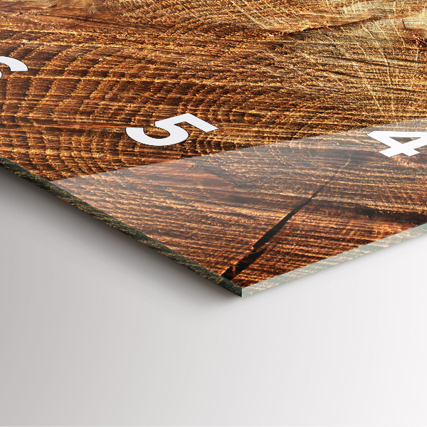 Szögletes fali üvegóra Öreg fatönk