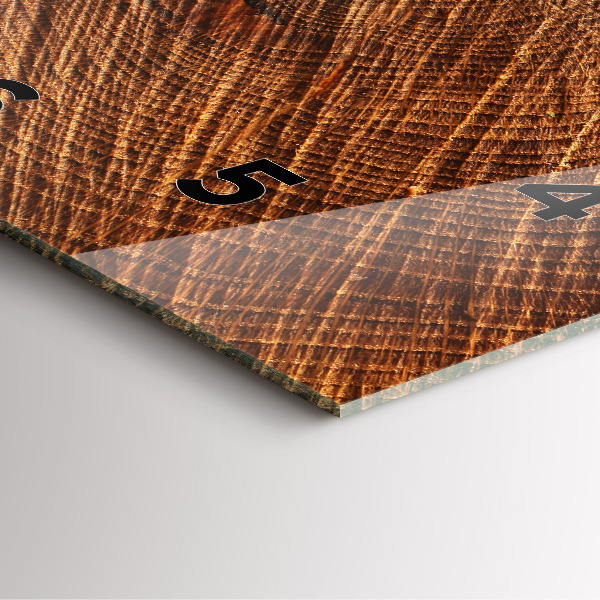 Szögletes fali üvegóra Dekoratív fa