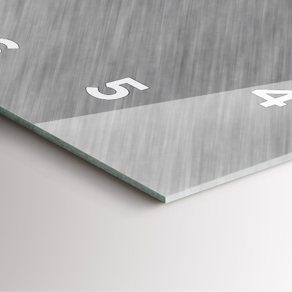 Szögletes fali üvegóra Fém fal