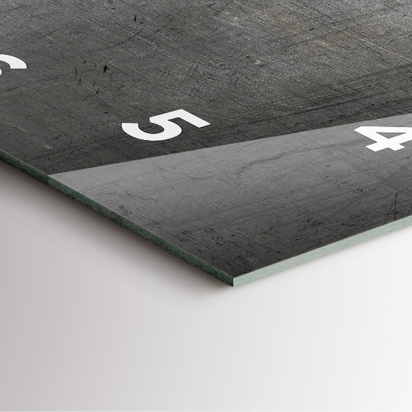 Szögletes fali üvegóra Fém fal